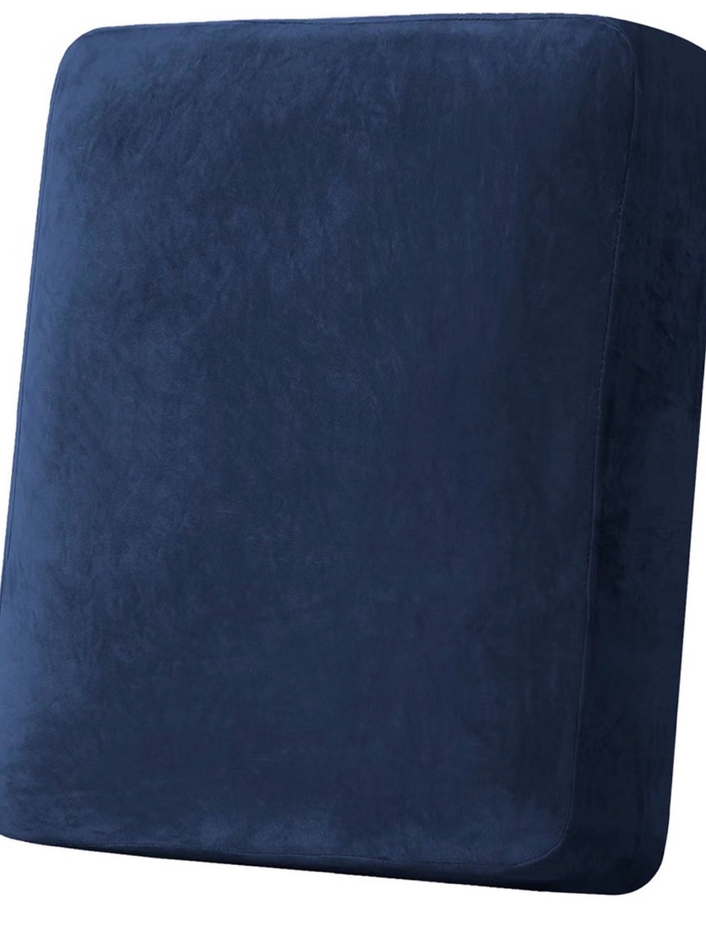 Plush Navy Blue plush cushion Cover - for chair